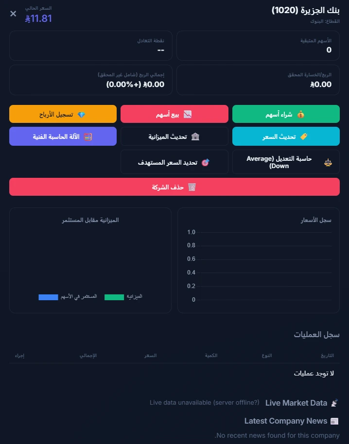 الواجهة الرئيسية لحاسبة المتوسطات